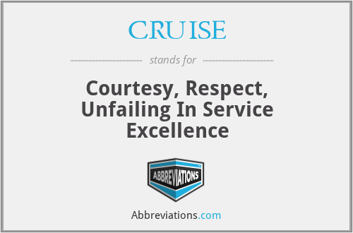 What is the abbreviation for courtesy, respect, unfailing in service excellence?